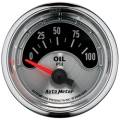 American Muscle Oil Pressure Gauge - Auto Meter 1226 UPC: 046074012266