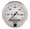 Old Tyme White Electric Programmable Speedometer - Auto Meter 1688 UPC: 046074016882