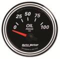 Designer Black II Oil Pressure Gauge - Auto Meter 1228 UPC: 046074012280