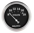 Old Tyme Black Voltmeter Gauge - Auto Meter 1791 UPC: 046074017919