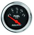 Traditional Chrome Electric Fuel Level Gauge - Auto Meter 2514 UPC: 046074025143