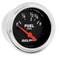Traditional Chrome Electric Fuel Level Gauge - Auto Meter 2515 UPC: 046074025150
