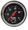 Traditional Chrome Mechanical Fuel Pressure Gauge - Auto Meter 2412 UPC: 046074024122