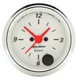 Arctic White Clock - Auto Meter 1385 UPC: 046074013850