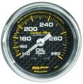 Carbon Fiber Mechanical Oil Temperature Gauge - Auto Meter 4741 UPC: 046074047411