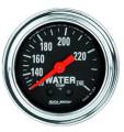 Traditional Chrome Mechanical Water Temperature Gauge - Auto Meter 2433 UPC: 046074024337