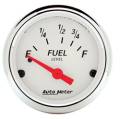 Arctic White Fuel Level Gauge - Auto Meter 1316 UPC: 046074013164