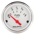 Arctic White Fuel Level Gauge - Auto Meter 1317 UPC: 046074013171