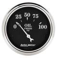 Old Tyme Black Oil Pressure Gauge - Auto Meter 1727 UPC: 046074017278
