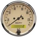Antique Beige Electric Programmable Speedometer - Auto Meter 1887-M UPC: 046074141713