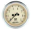 Antique Beige Electric Tachometer - Auto Meter 1897 UPC: 046074018978