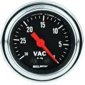 Traditional Chrome Mechanical Vacuum Gauge - Auto Meter 2484 UPC: 046074024849