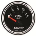 Designer Black II Fuel Level Gauge - Auto Meter 1206 UPC: 046074012068