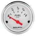 Arctic White Fuel Level Gauge - Auto Meter 1315 UPC: 046074013157