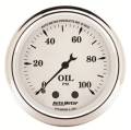 Old Tyme White Mechanical Oil Pressure Gauge - Auto Meter 1621 UPC: 046074016219