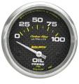 Carbon Fiber Electric Oil Pressure Gauge - Auto Meter 4827 UPC: 046074048272